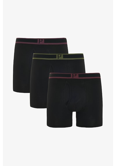 Penti 3lü Siyah Çok Renkli Boxer Siyah