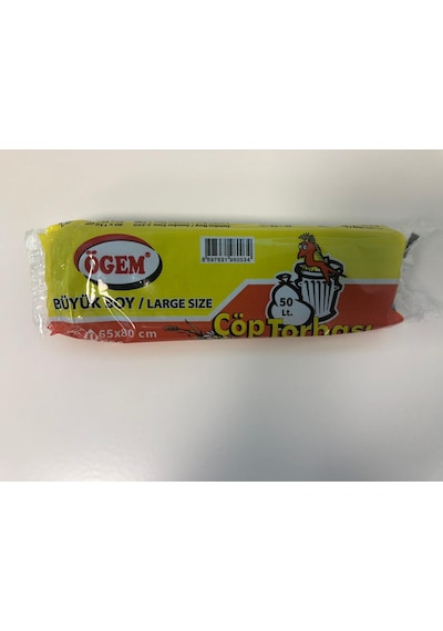 65X80 Ögem Büyükboy Mavi Çöp Poşeti 500 Adet