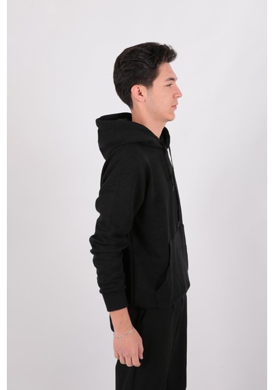 Five Pocket Fp24b2124 Erkek Kapşonlu Kanguru Cepli Sweatshirt Siyah