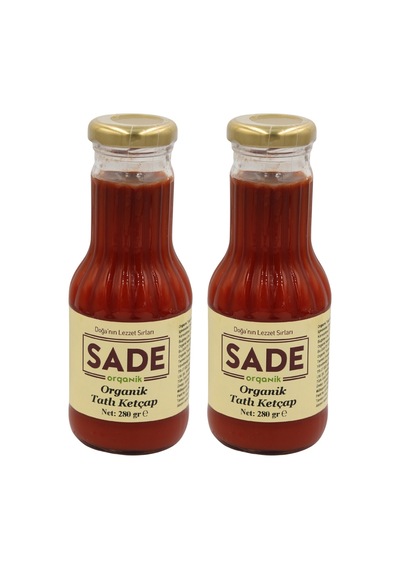 Sade Organik Ketçap Tatlı 280 Gr 2 Li Paket