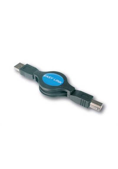 Usb 1.1 Makaralı Kablo, Usb-a Erkek/usb-b Erkek, 1.20 Metre-18045
