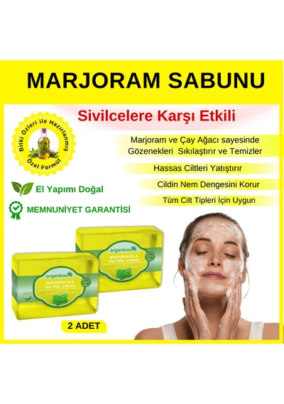 Organicsun Marjoram Oil & Tea Tree Sabun 2 x 140 G