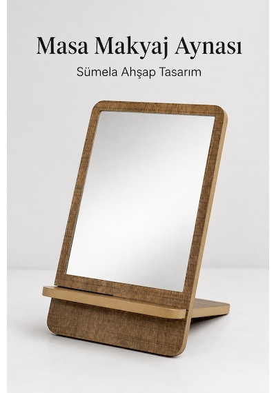 Kedievi Masa Makyaj Aynası (Sümela) Kahverengi