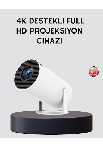 Ev Sineması Projeksiyon Cihazı - 160 Ansı Lümen 4k Uyumlu Ve Kablosuz Görüntü Aktarımı