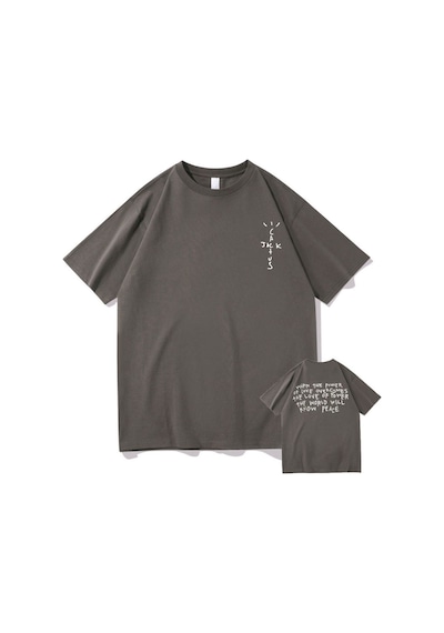 Flood Of Style Erkek Antrasit Cactus Jack Baskılı Oversize Bisiklet Yaka Tshirt Gri Flood Of Style Erkek Antrasit Cactus Jack Baskılı Oversize Bisiklet Yaka Tshirt Gri
