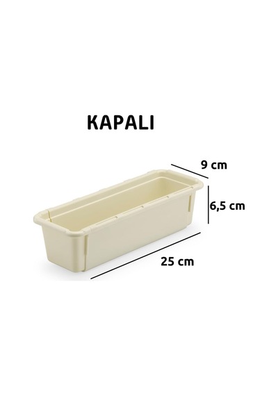 Lexroo Ayarlanabilir Kayar Kızaklı Mini Çekmece Organizeri Uzuayıp Kısalan Konsül Masa Üstü Çok Renkli