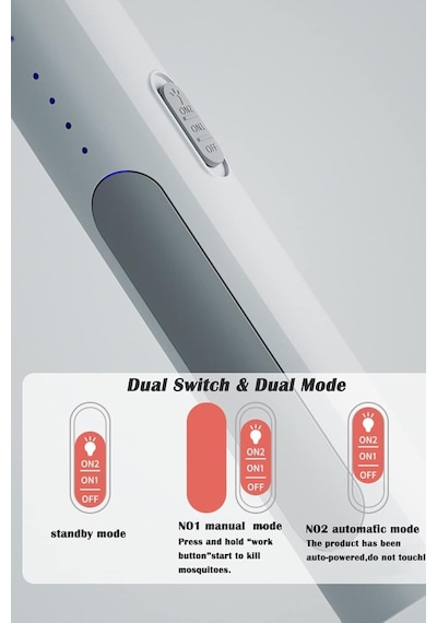 Şarjlı Uv Mavi Işıklı Sinek Öldürücü Raket 3000v Güçlü Masaüstü & Elde Kullanım 1200mah