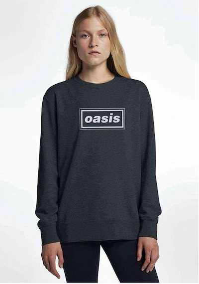 Oasis Logo Baskılı Füme Antrasit Kadın Sweatshirt