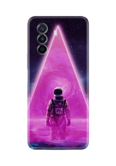 Huawei Nova Y70 Kılıf Resimli Desenli Silikon Platinium Series Astro Purple2 1907