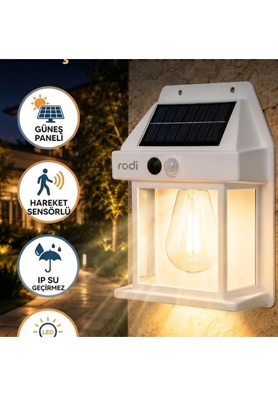 Sensörlü Solar Led Dış Duvar Aydınlatma Kablosuz Bahçe Ve Duvar Lambası