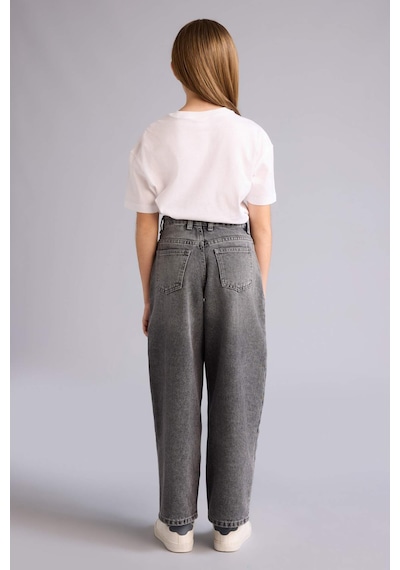 Defacto Baggy Fıt Gri Kız Çocuk Jean Pantolon G4653a8/nm55 Gri