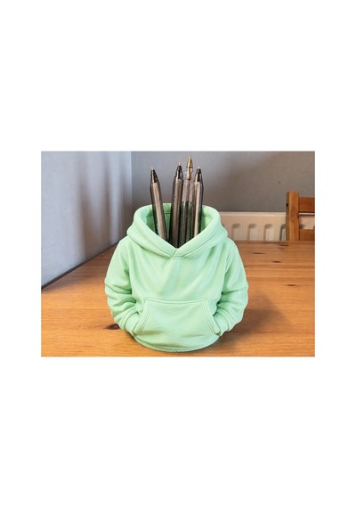 Alvera Kapüşonlu Sweatshirt Kalemlik 3d Baskı Masaüstü Organizer-mint Mint Yeşili
