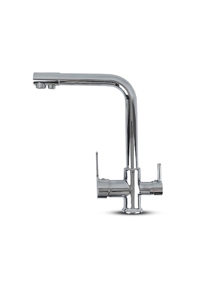 Su Arıtma Cihazı İçin 3 Yollu Oval L Borulu Krom Musluk