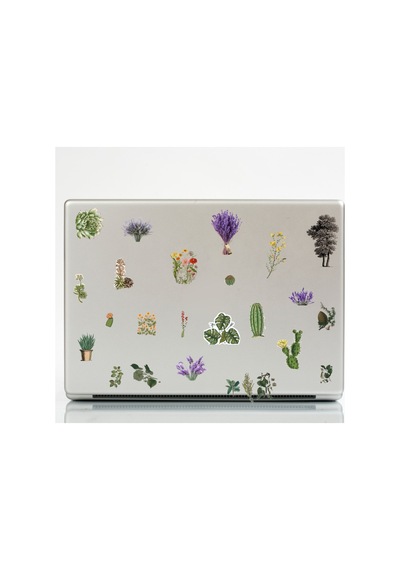 74 Adet Fairycore Botanik Sticker Seti - Etiket Seti Scrapbook Bullet Journal Çok Renkli