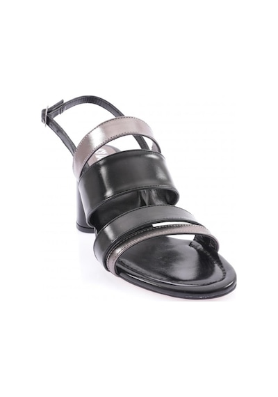 Dgn 310-23y Kadin Topuklu Sandalet 310-2162-R13746 Siyah Platin