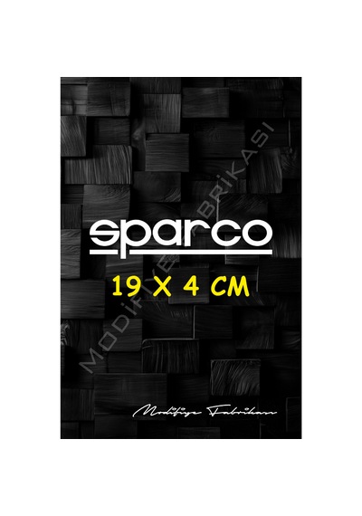 Sparco Sticker Folyo - Beyaz - 19 X 4 Cm