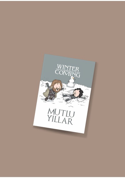 Game Of Thrones 3 Lü Yeni Yıl Kartı Yılbaşı Kartı Tabrik Kartı Karikatür Kart