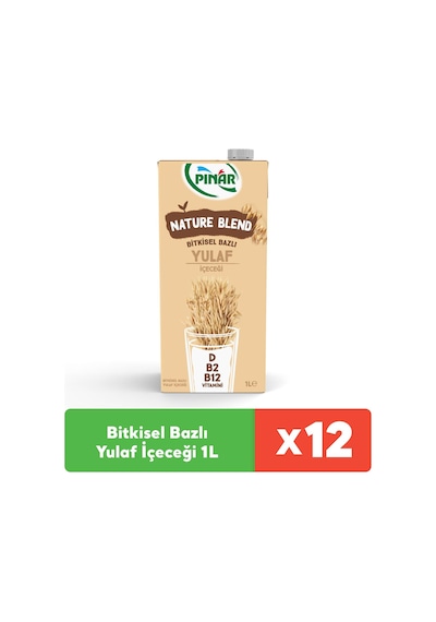 Nature Blend Bitkisel Bazlı Yulaf İçeceği 1 L Vegan Laktozsuz İlave Şekersiz X 12 Adet