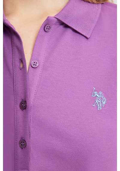 U.S. Polo Assn. U.s. Polo Assn. Kadın Menekşe Tişört Basic 50321818-vr037 Menekse