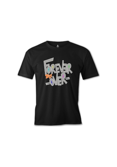 Yazı - Forever İt'S Over Siyah Erkek Tshirt
