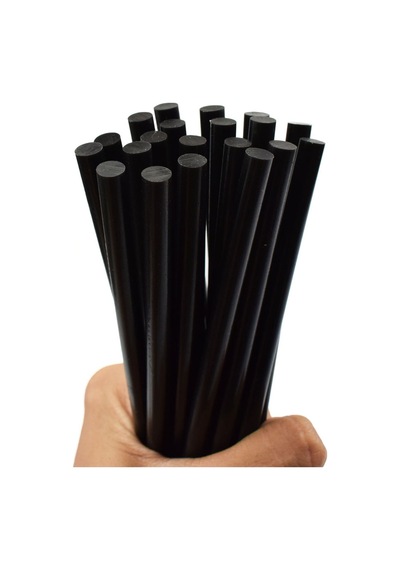 10 Adet. Siyah Silikon. 11 Mm. Sıcak Mum Silikon. Kalın Silikon.