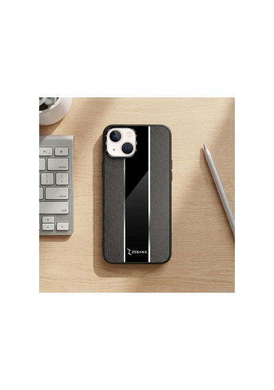 Apple İphone 14 Plus Uyumlu Kılıf Premium Deri Kılıf Siyah