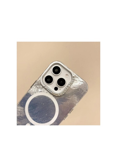 Apple İphone 15 Pro Max Uyumlu Kılıf Glow Taşlı Silikon Kılıf Kablosuz Şarj Siyah
