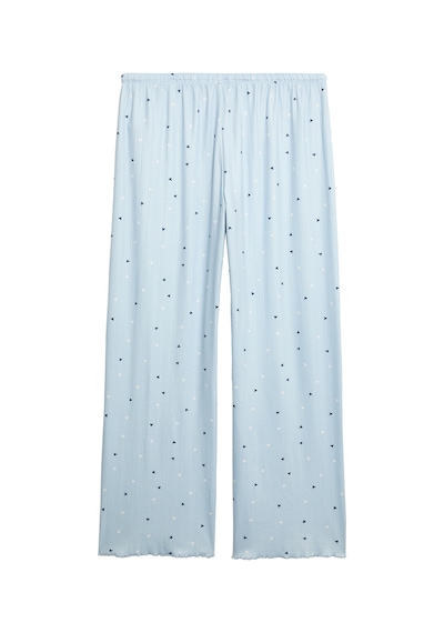Marks & Spencer Desenli Pijama Takımı T37002238j Mavi