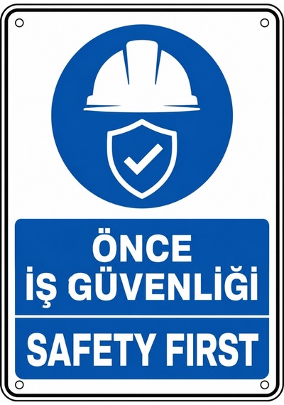 Önce İş Güvenliği 50x70cm Pvc Isg Levha V2