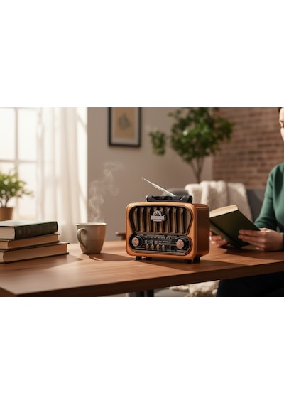Rt-826 Güneş Panelli Nostalji Radyo,eskitme Görünüm Trend Nostaljik Radyo