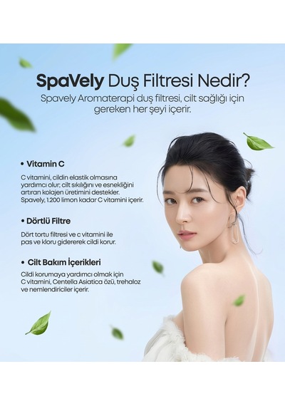 Spavely Duş Filtresi Gül Esanslı - Premium Aromaterapik Klor Ve Kireç Karşıtı, Kokulu, C Vitaminli 200 Ml Limon