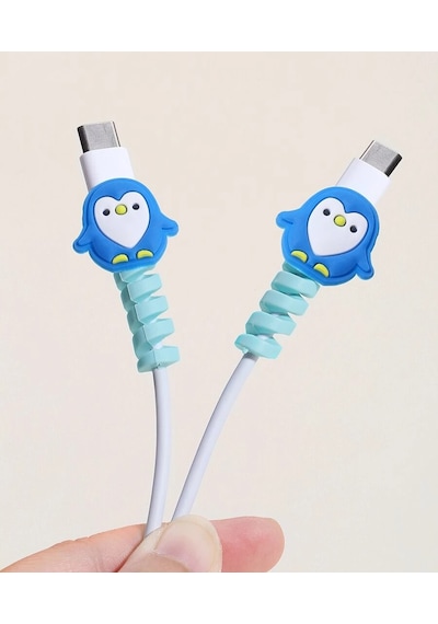 Mavi Penguen Kablo Koruyucu