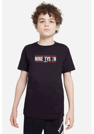 Tshirthane Mike Tyson Academy Baskılı Unisex Çocuk Siyah Tshirt