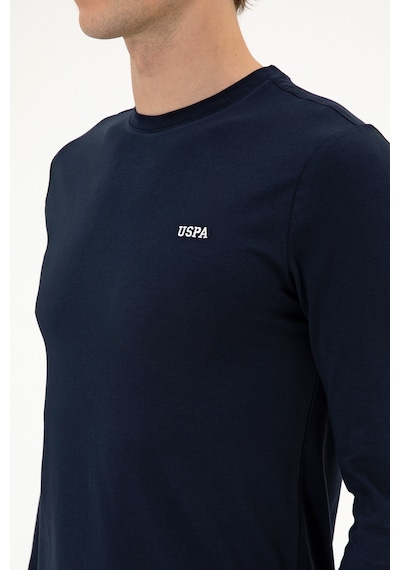 U.S. Polo Assn. Erkek Slim Fit Bisiklet Yaka Lacivert Süprem Basic Sweatshirt 50313744-VR033