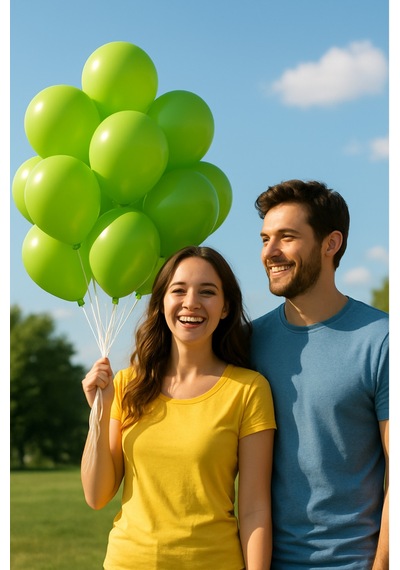 Metalik Balon 11 İnc 28 Cm 10 Adet Parti Doğum Günü Kutlama Süsleri Yeşil