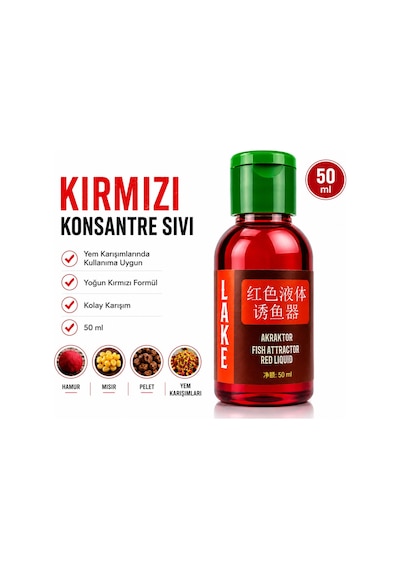 Hedyex Lake Atraktor Balık Cezbedici Red Sıvı 50 Gr