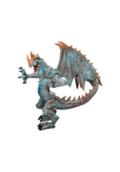 Standlı Ejderha Figürü 13 Cm - Mavi Hayvan