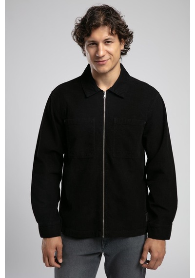Lee Cooper Ander Erkek %100 Pamuk Dokuma Ceket Siyah-20387 Siyah