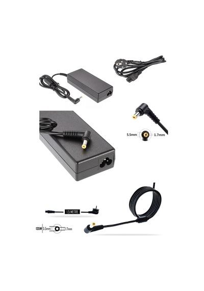 Notebook Adaptör, Şarj Aleti, Şarj Cihazı - 135w - Acer Aspire 7 A715-42g-r0e9 Muadili İle Uyumlu