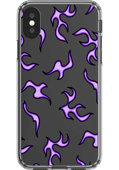 Apple Uyumlu iPhone Xs Max Şeffaf Kılıf Şeffaf Wallpaper 3 Tasarımlı