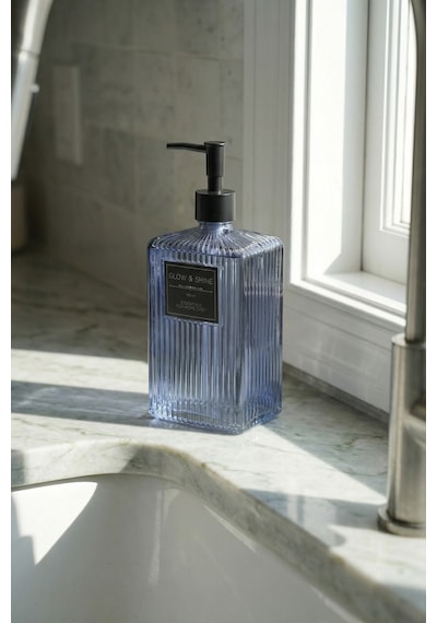 Raschel Cam Sıvı Sabunluk Mavi - 780 Ml Mavi