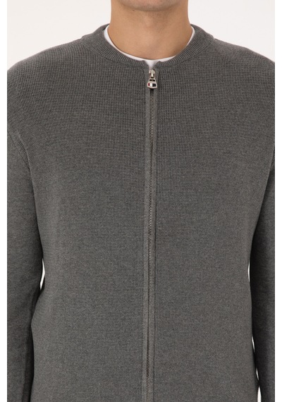 U.s. Polo Assn. Erkek Gri Melanj Hırka Triko 50307813-vr086 Grı Melanj