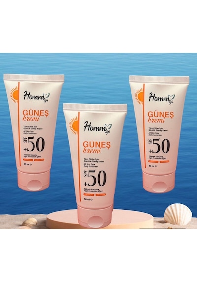 Homm Lıfe Güneş Kremi 50 Spf 50 Ml 3 Adet