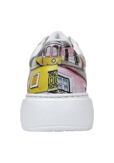 Kadın Vegan Deri Beyaz Sneakers - Lisboa Tasarım Beyaz