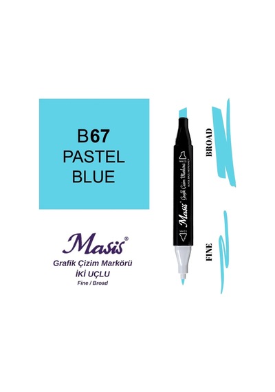 Twin Çift Uçlu Marker Kalemi 67 Pastel Blue
