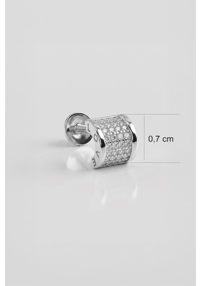 Stella 18 Ayar Beyaz Altın Kaplama Gümüş Tragus-helix Piercing