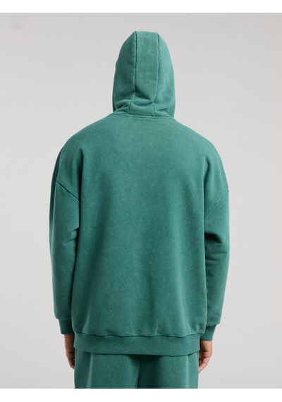 Everlast Authentic Boxing Oversize Koyu Yeşil Erkek Kapüşonlu Sweatshirt Koyu Yeşil
