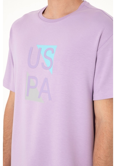 U.S. Polo Assn. Erkek Comfort Fit Lila Bisiklet Yaka Tişört 50299882-VR034