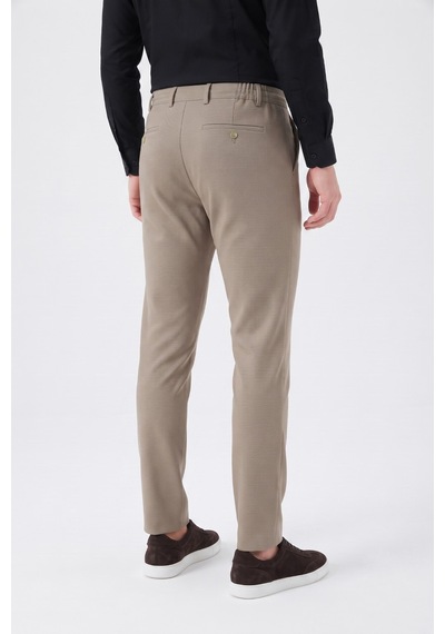 Günce Erkek Regular Kalıp Jogger Pantolon Armürlü Kumaş Bgl-st05633 Bej