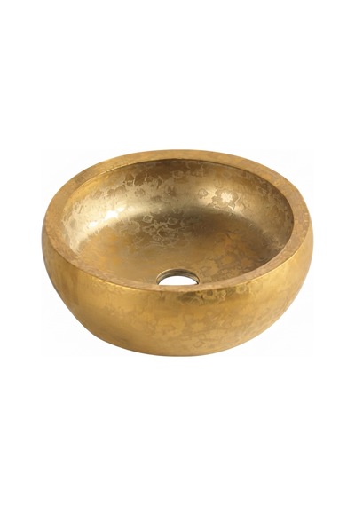 Gold Çanak Lavabo Desenli Altın